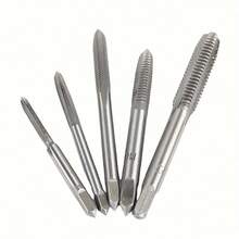 5pcs Precision Tap And Die Set - Stainless Steel, Plated, Suitable For Metal Processing And Gear Repair, Manual Operation, Size M3-M8 - Multiple Specifications - View 5