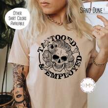 Tattooed & Employed Skull Graphic T1EE, Tattoo Lover S1Hirt.JPG - Blanco - Ver 1