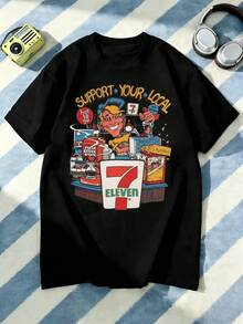 Camiseta unisex, negraunisexoCamisetahechodepuro,con característicasavibranteSoporteTuLocal7-Elevendiseñoperfectoparacasualropaconjeans,exhibiendopersonalidadyidealcomoaregaloparaamigosyfamilia.,ropademujerblusasparadamacasualescamisasdemujerblusablusasparamujercamisas, GráficasimpresoAmigable con la piel, estilo de los 90Retro, Ropa Urbana, De Modacasualcamisetas - Negro - Ver 1