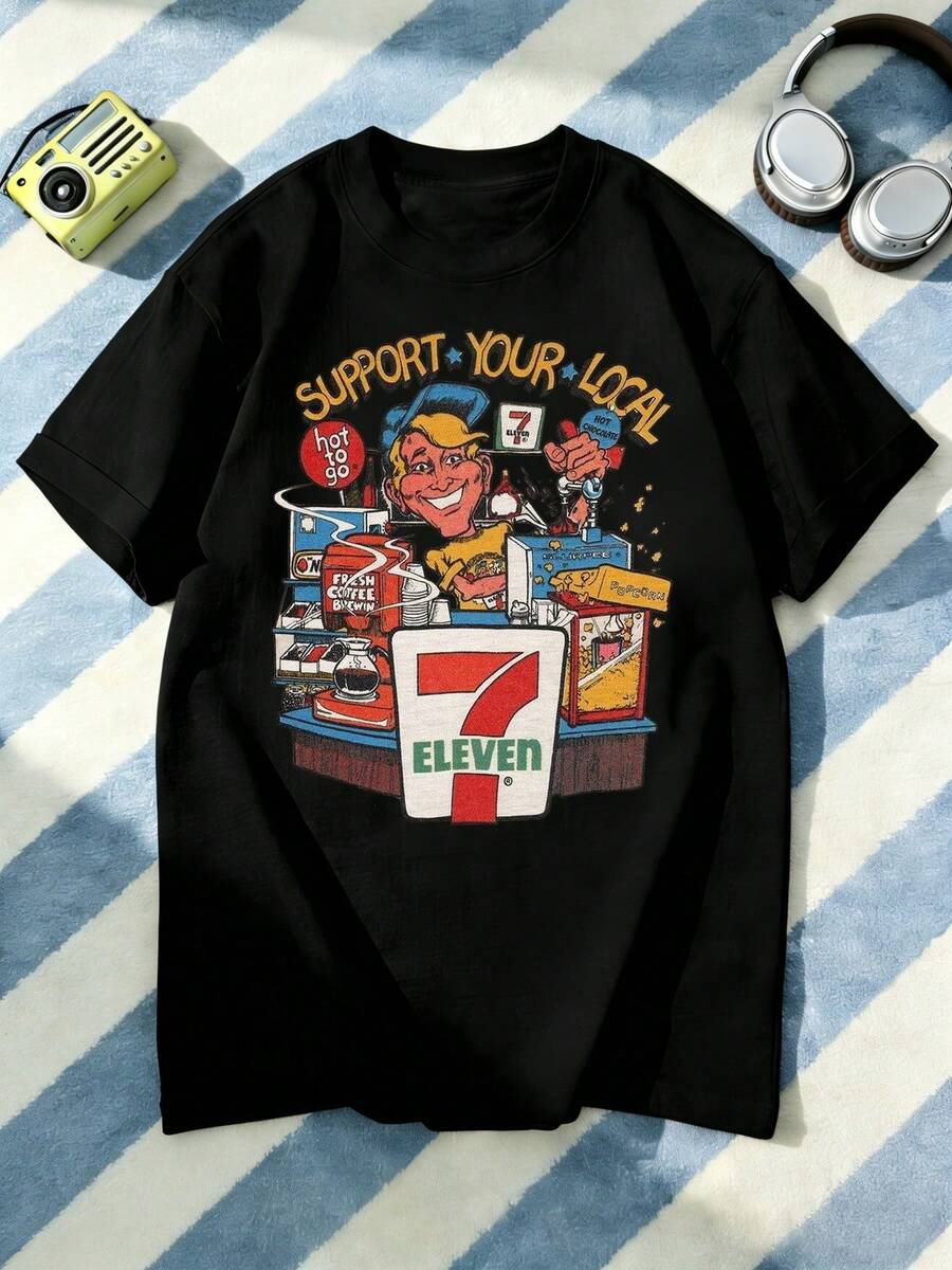 Camiseta unisex, negraunisexoCamisetahechodepuro,con característicasavibranteSoporteTuLocal7-Elevendiseñoperfectoparacasualropaconjeans,exhibiendopersonalidadyidealcomoaregaloparaamigosyfamilia.,ropademujerblusasparadamacasualescamisasdemujerblusablusasparamujercamisas, GráficasimpresoAmigable con la piel, estilo de los 90Retro, Ropa Urbana, De Modacasualcamisetas - Negro - Ver 1