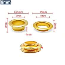 50/100sets 4/4.5/5/6/8/10mm Brass With Washers Grommet Repairing Round Eye Rings For Shoes Bag Clothing Skin Belt Hat - A - View 47
