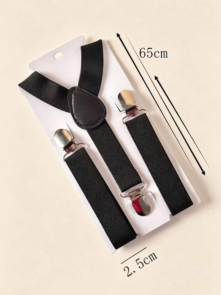 1pc High Elastic Adjustable Y-Back Suspenders With Clips, Suitable For Daily Wear And Performance, Suitable For Teenagers - A - View 3