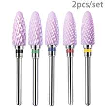 2 Mũi khoan móng tay bằng gốm chống dị ứng, tháo gel móng nhanh chóng, không gây hư hại, an toàn cao, dùng tại nhà và salon, dụng cụ làm đẹp móng. - Nhiều màu - Xem 7