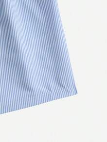 Everyssa Mono casual de mujer con rayas, decoración de lazo y volantes para uso diario - Blanco - Ver 5