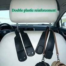 1pc/2pcs/4pcs Hidden Dual Hook Car Headrest Hook, Double Plastic Reinforced, Strong Load-Bearing Capacity, Anti-Slip Back Seat Storage Organizer, Universal Car Interior Accessory. Suitable For Hanging Handbags And Shopping Bags, Car Supplies - Multicolor - View 9