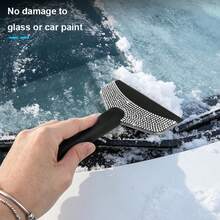 1pc Car Rhinestone Ice Scraper With Long Handle, Frost Remover Brush For Windshield, Stainless Steel Scraper, Car Winter Accessory Suitable For Cars, Trucks, SUVs, Snow Shovel - Multicolor - View 7