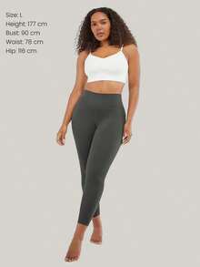 2026 GLOWMODE Featherfit™ High-Waisted Leggings With 24" Side Pocket - Bordeaux - View 8