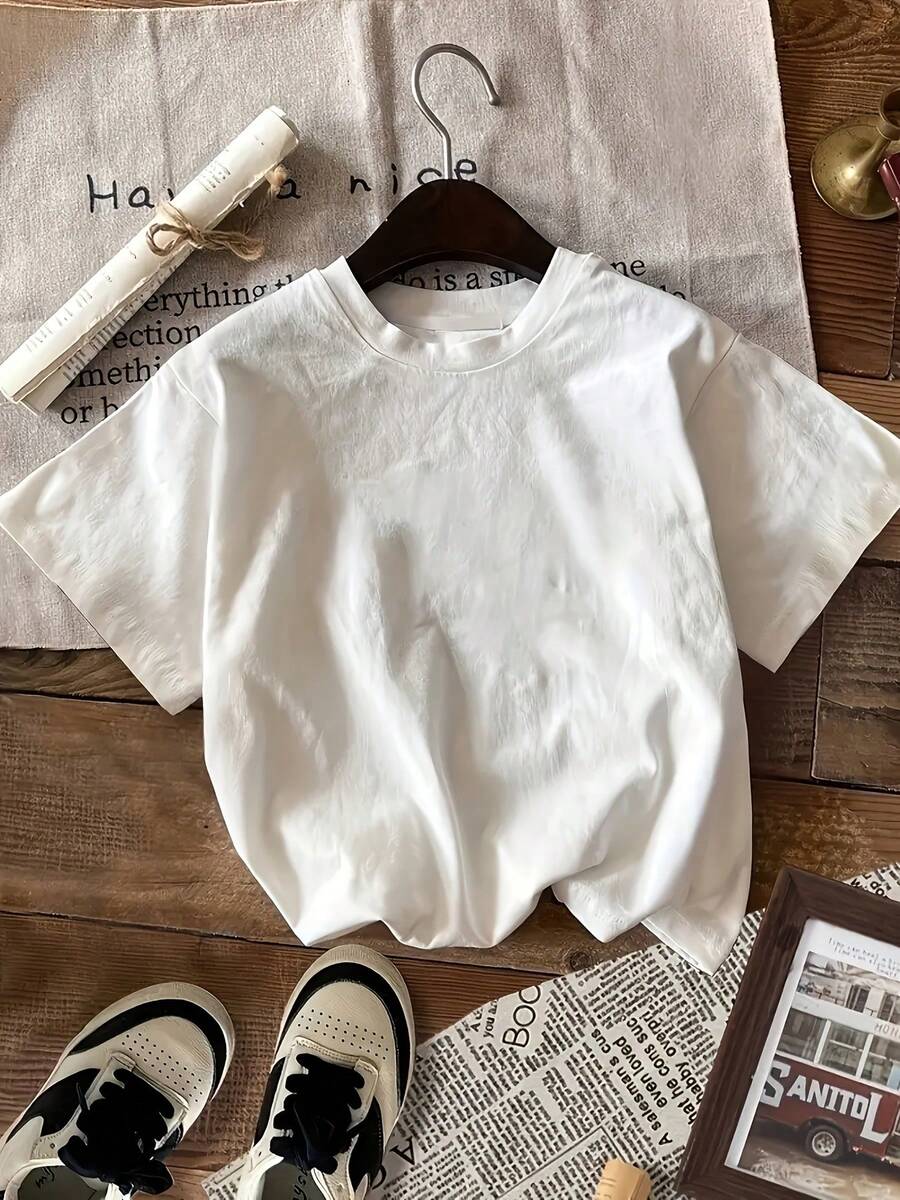 Premium 100% Pure Cotton Women's T-Shirt For Canadian Summer # SummerTeesCanada # Women's Graphic Tee # MapleLeafTee # OversizedTee # Crop TLLW210 - White - View 1