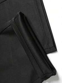 Men's Straight-Leg Suit Pants, Casual & Business Versatile, Suitable For All Seasons, Daily Wear, Great Gift For Boyfriend - Black - View 3