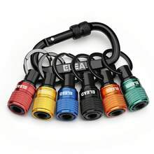 ELEAD 6入 1/4" 六角柄起子頭夾持器鑰匙圈組，多色快拆式夾持器附登山扣，適用於螺帽起子、螺絲起子、電鑽起子頭，男士工具禮品 - 6-Piece Bit Holder Key Chain - 查看 9
