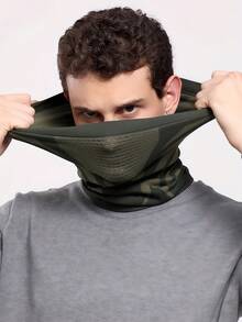 Highly Elastic Breathable Unisex Windproof Dust-Proof Knitted Face Mask, Full Neck Coverage, Warm Protective Neck Gaiter For Outdoor Sports, Cycling, Running, Skiing, Camping, Motorcycle, Hiking In Winter - Multicolor - View 5
