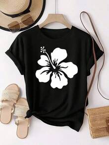 Camisetas unisex de manga corta, ConjuntosDeVeranoMujer[NuevaProductosLlegarConGenialPoder]Estilo TropicalBlancoFloralImprimir,FrescoYNatural.MujeresCómodoInformalDiarioCuello RedondoManga cortaModaDeportesCamisetaConPatrónPrintUnisexCamisetasParaVeranoOutingsloungeConjuntosParaJugadorashombre, , , Dazymujer,romwehombres, bohochic,maestrasregalos,camisetaparaconjuntos de mujercon curvasparamu,y2k, - Negro - Ver 6