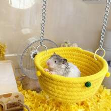 Ổ ngủ cho chuột hamster, võng mùa hè, xích đu, nôi treo nhỏ, thích hợp cho chuột nhảy, chồn, giường chơi cho thú cưng nhỏ. - Xem 4