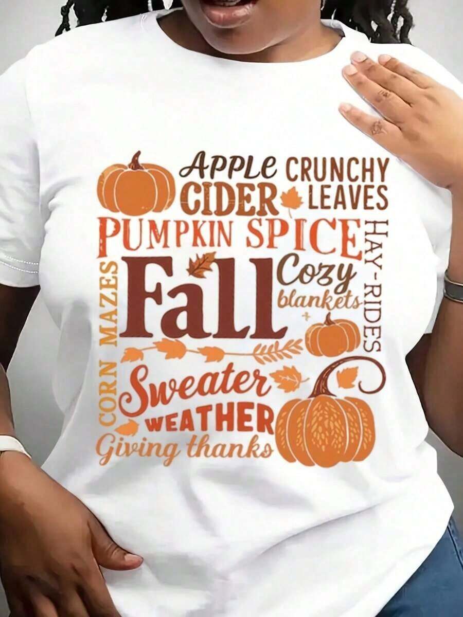 Modern MinimalistFallTee, Pumpkin SeasonT-Shirt, Thanksgiving Tshirt, Halloween Shirt, Fall Apparel, Autumn Hoodie, Thanksgiving Giftscasual everyday - Blanco - Ver 1