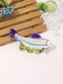 1Pc Bohemian Style Ocean Fish-Shaped Hair Clip, Vacation Style Colorful Acrylic Hair Claw, Beach Seaside Sweet Decorative Hair Accessory - Multicolor - View 13