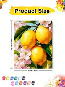 40x50cm/16x20in Lemon Flower DIY Number Painting Handicraft Home Decor Holiday Gift For Adults - Sets - View 9