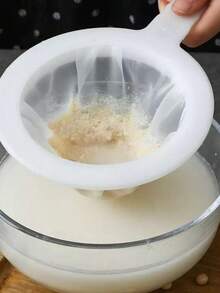 1/2个400目细滤网，多功能，超细，悬挂式，可重复使用，易于清洗，适用于家庭酿造、厨房烹饪、果汁、面粉过滤、酒精、茶叶、豆浆、烘焙原料、蜂蜜及各种液体过滤，有效去除杂质，适用于多种液体过滤任务。 - 彩色 - 查看 1
