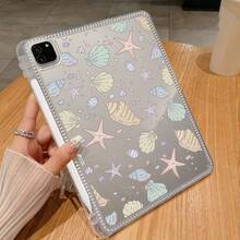 亚克力保护壳，适用于 iPad 11 代平板电脑保护套，A16 保护壳，亚克力防弯折背板，防震，带笔槽，简约时尚的无盖保护壳，适用于 iPad 10 代平板电脑保护套，兼容 iPad 9 代 10.2 英寸、8 代 10.2 英寸、iPad Air 11 (M2)、iPad Air 11 (M3)、iPad Air 11 (M4)、iPad Pro 11 平壳 - 無色 - 查看 2