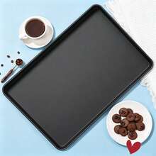1 khay nướng lớn màu đen chống dính, kích thước 17.5*11.8 inch, dùng trong lò nướng, thích hợp cho việc nấu nướng tại nhà. - A - Xem 3