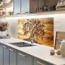 Kitchen Wallpaper Self Adhesive Oil Proof Sticker Waterproof Backsplash Wall Protector Film Removable Paper For Cupboard 30 X 16 Inch (Tree 2, 30L X16W) - 顏色 - 查看 6