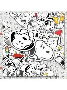 SNOOPY 1 Set/64 Buah Stiker Dekorasi Ponsel, Akun, Desktop Kreatif Kartun Lucu Tahan Air DIY, Hadiah Tahun Baru, Hadiah Hari Valentine, Hadiah Paskah [Gaya Acak] - MultiWarna - View 3