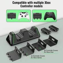 Series X|S Controller Charging Dock With 4 Rechargeable Battery Packs, RGB LED Lights, Fast Charging, Overcharge Protection, Long-Lasting Battery Pack Set - View 6