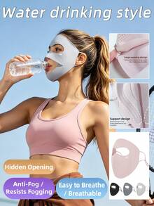Women's UV Protection Face Mask, Silky Smooth Full Face Sun Protection Mask For Summer, Breathable Sports Mask With Opening, Suitable For Golf And Running - Multiple Styles - View 1
