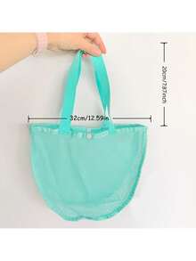 1 pieza Bolso de playa de malla de color brillante, bolso de fiesta de verano, bolso de malla con conchas marinas, bolsa de almacenamiento de playa colorida, bolsa de recolección de conchas marinas de malla, bolsa de almacenamiento de artículos de fiesta de playa, bolso de playa con conchas marinas, adecuado para artículos de fiesta de verano, actividades al aire libre, regalo para ella/él, bolso de conchas marinas - multicolor - Ver 9