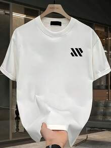 Camiseta de manga corta para hombre,% algodón, de marca de moda, estilo casual de verano, talla, corte holgado, prenda versátil adecuada para todas las estaciones. Se puede usar como capa base en primavera y otoño o sola en verano. Estilo unisex, perfecta para amigos. Camiseta de marca de moda,% algodón y de peso pesado. - Blanco - Ver 1