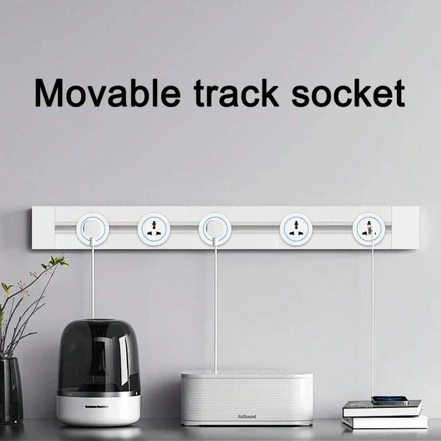 Enchufe de Pared para Cocina, Estándar Universal FR EU US UK, Adaptador Redondo Extraíble, Enchufe Eléctrico con USB, Blanco - Conector FR - Ver 1