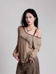 Women Tops - Coffee Brown - View 1