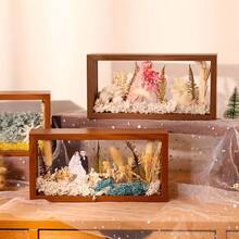 1pc Display Cabinet Photo Frame, Double-Sided Acrylic Transparent Window Shadow Box Frame, Wooden Dried Flower/Pressed Flower Display Box, Floating Keepsake Photo Frame, Without Dried Flower Accessories, Vintage Floral Room Decor - Multicolor - View 11