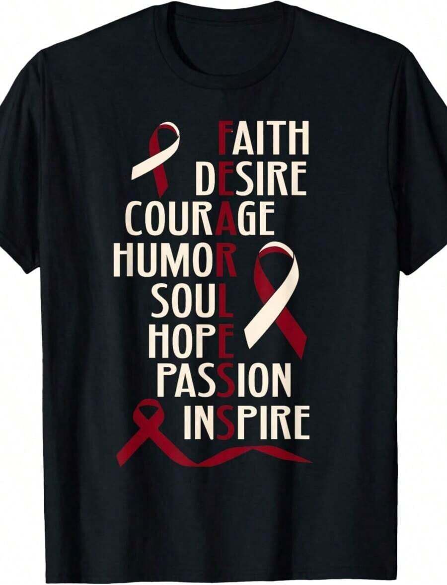 Oral And Head Cancer: In This Family, No One Fights Alone - Breathable And Comfortable Shirt - 黑色 4 - 查看 1