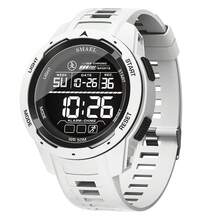 SMAEL Men's Waterproof Sport Watch With Large Dial, LED Backlight, Digital Display, Stopwatch For Daily Decoration - White - View 7