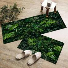1 pieza Alfombra con estampado floral, Serie de felpudos largos, Felpudo de entrada interior, Alfombra de dormitorio junto a la cama, Alfombra de cocina, Apta para sala de estar, lavandería, baño - Multicolor - Ver 1