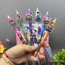 5支女團中性壓克力按壓式簽名筆 學生文具 K-Pop文具[隨機出貨] - 彩色 - 查看 2