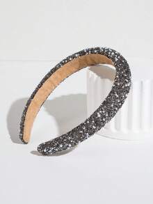 1pc Fashionable Elegant Colorful Chocolate Chip Hair Hoop Hair Accessory - FG928 Gray - View 3