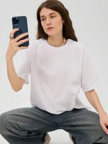 The Most Popular Women's T-Shirt Of 2026! A , Youthful, Lightweight, And Casual Short-Sleeved T-Shirt With An Adjustable Fit. The Material Is Durable And Reliable! - 單色白1 - 查看 1