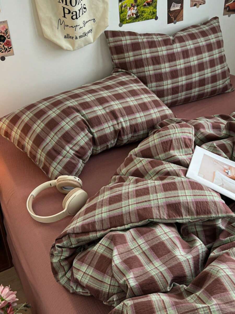 Juego de 2 fundas de almohada de poliéster estampado (sin rellenos), ropa de cama suave y transpirable para decoración de dormitorio, dormitorio del hogar, todas las estaciones - Multicolor - Ver 1