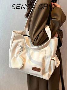 Women's Handbag Suitable For Daily Commute, Travel, Shopping - Beige - View 1