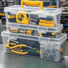 1/2pcs Tool And Parts Storage Box, Multi-Compartment Portable Transparent Tool Storage Box, Home Screw Wrench Hardware Accessories Sorting Storage Box, Toy Organizer Box, Portable Divided Organizer And Sorting Box - Style 2 - View 5