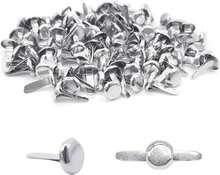 BlingKingdom 100pcs Silver Split Pins Pastel Metal Brad Fasteners Mini Brads Round Brads For DIY Crafts Projects Scrapbooking Office (8mm X 14mm) - ColorD - View 1