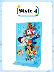 Paw Patrol 汪汪队立大功主题沙滩巾，4款印花吸水浴巾，图案包括Chase、Skye、Rubble和全员阵容，轻便速干，适用于沙滩、浴室、泳池、游泳、度假旅行、露营、徒步旅行和日常使用。 - 浴巾 - 查看 5