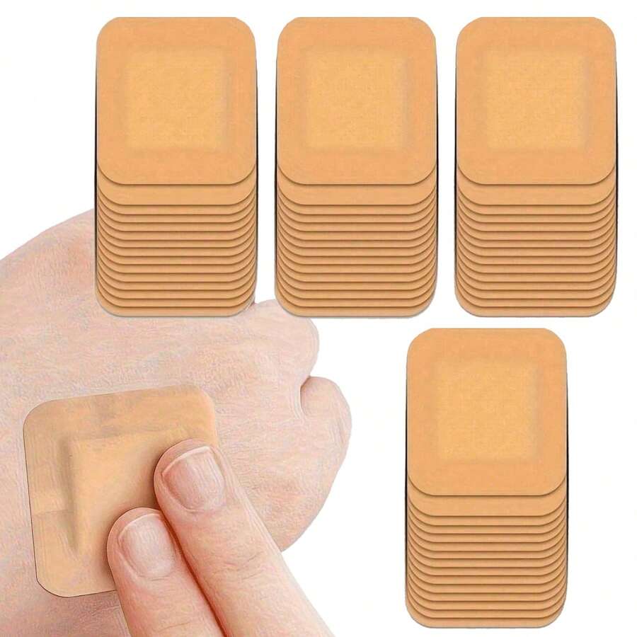 100/50pcs Self-Adhesive Wound Dressing Pads - Suitable For Minor Cuts And Burns, Wound Care Essentials | Breathable | Self-Adhesive Bandage - View 1