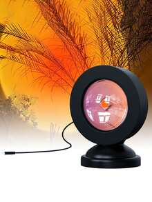 1 Set Of 16 Color LED Sunset Light Projector, With Remote Control Sunset Projection Light Rotating 180 °, Sunset Atmosphere Light, Indoor Festival Decoration Light, Suitable For Bedroom, Room, Home Decoration, Living Room, Festival Decoration, Party - Multicolor - View 5