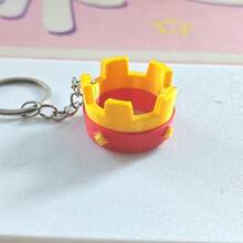 Llavero con mini corona impresa en 3D, colgante decorativo de corona, accesorio creativo de bolso - 1PC - Ver 3