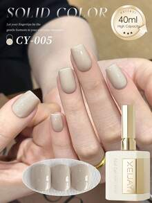 1瓶40毫升燕麦白指甲油，半永久指甲油，可卸除UV/LED美甲用品，DIY家居沙龙装饰，女士礼物 - 白色 - 查看 1