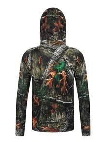 Men's Lightweight Breathable Fishing Hoodie, UV Protection Sun Protection Shirt Sports - Multicolor - View 3
