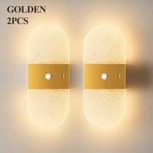 Crystal Sensor Wall Light, Acrylic Wall Light, USB Night Light, Wall Light Decoration Lighting, Wireless Wall Light, Battery Powered Alloy Design, Rechargeable Magnetic Night Light, Suitable For Hallway, Kitchen Cabinet And Room Decoration - Round Crystal - View 24