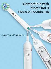 4/12/20 Pcs Compatible With OralB Electric Toothbrush Replacement Cross Clean Brush Heads, Toothbrush Head Refills Compatible With Oralb Pro Series Electric Toothbrushes - View 3